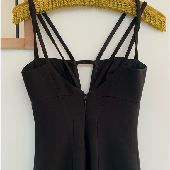 BCBGMaxAzria | 0 | Long Black Evening Prom Crisscross Back Dress - Picture 10 of 10